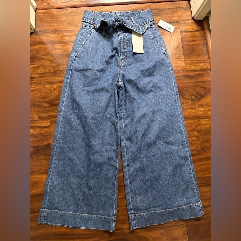 💙 Joie Marylu High Rise Wide Leg Cropped Jeans Size 2 NWT • Ankle Denim - Picture 2 of 3